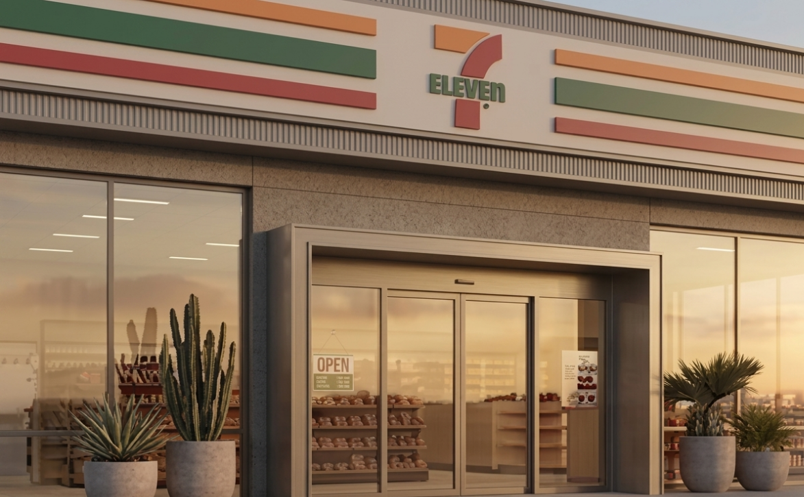 7-Eleven — Exterior Photo Realistic Golden Hour