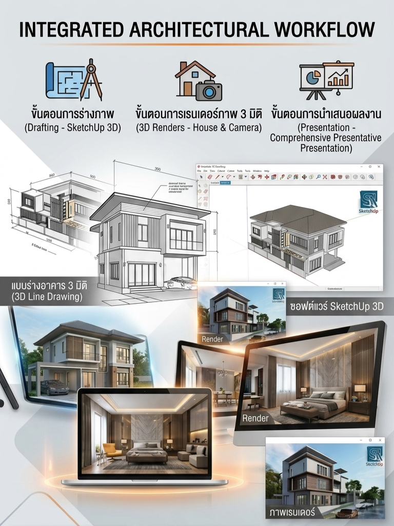 SaranDrafting — Modern Residence Presentation Board